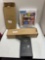 gravity electric mill set, curtain rod, wooden mug square base, organizer rack