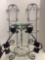Glass iron centerpiece wall mount towel holders