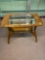 Mid-century modern walnut side table or coffee table
