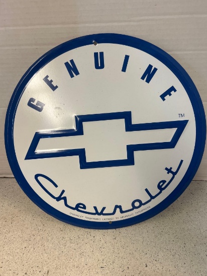 genuine Chevrolet metal sign