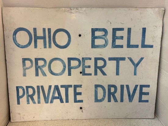 Ohio Bell property Private Drive metal sign