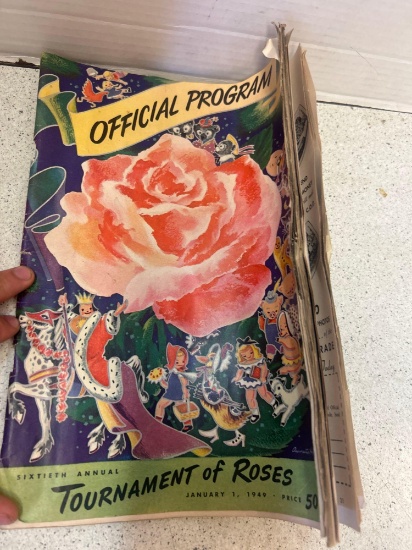 1949 official program tournament of roses