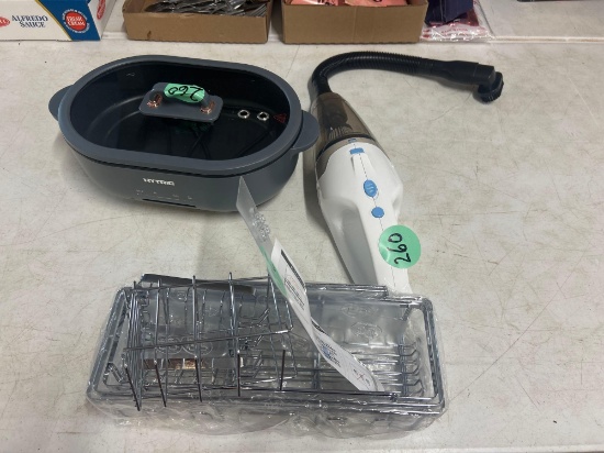 Electric hot pot, shower organizer, vacuum