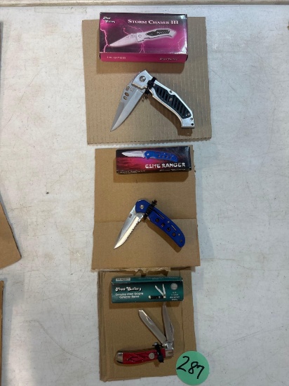 3 folding pocket knives