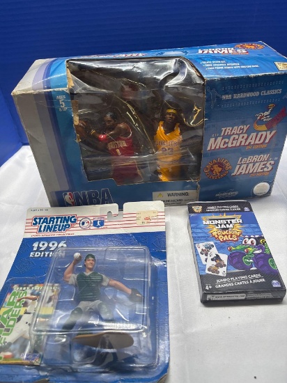 LeBron James Tracy, McGrady action figures starting lineup