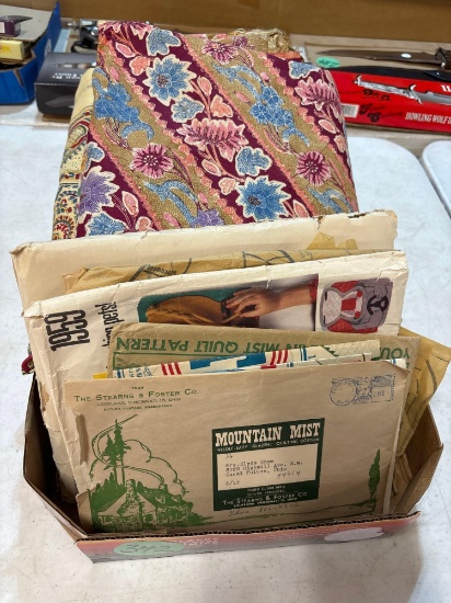 Vintage fabric and quilting patterns