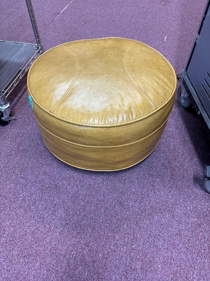 Mid-century ottoman on casters