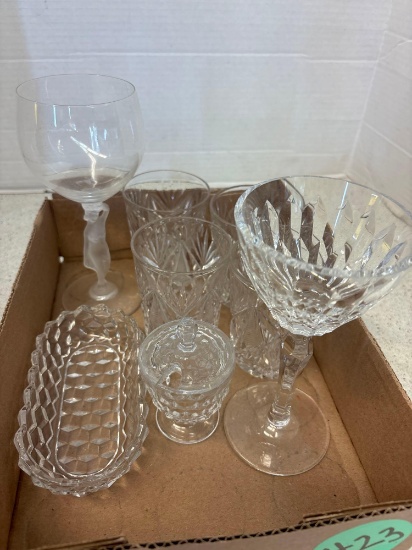 Crystal stemware, etc.