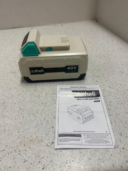 LITHELI 40 V lithium ion battery