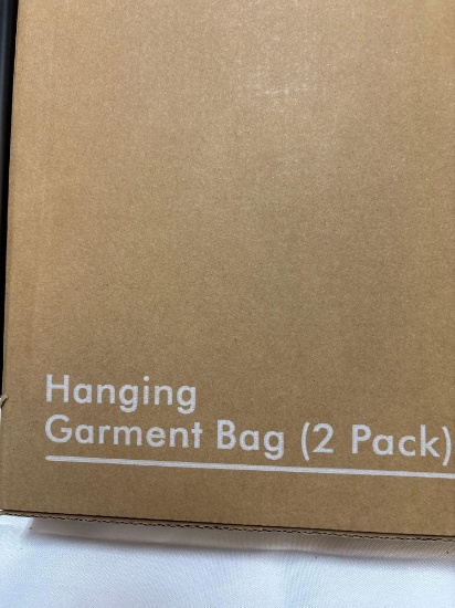 A brand new hanging garment bag