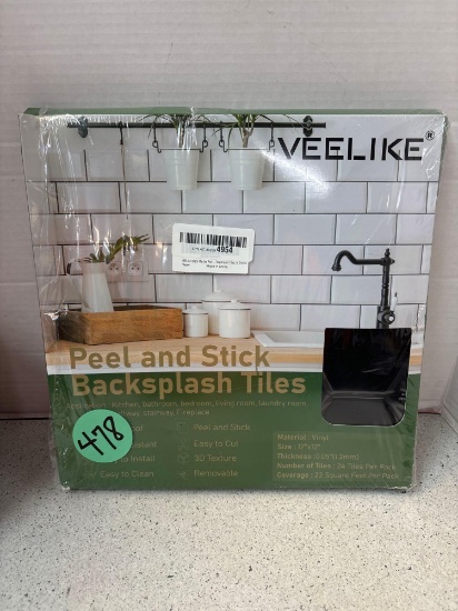 Peel and stick backsplash tiles