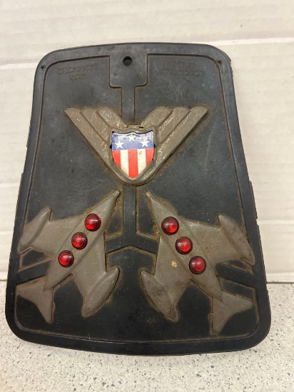vintage patriotic flying bicycle mudflap