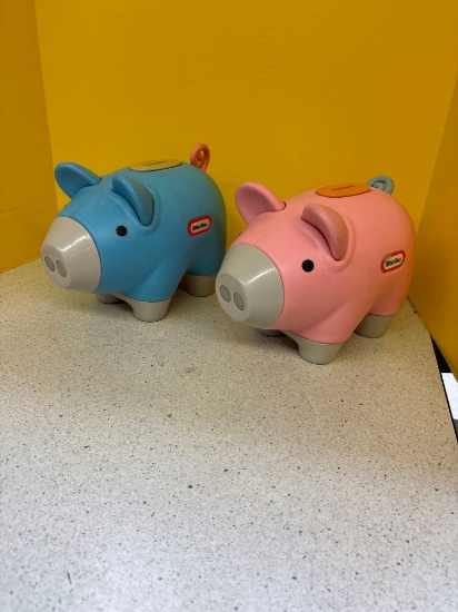 Vintage little tikes pig piggy bank originals