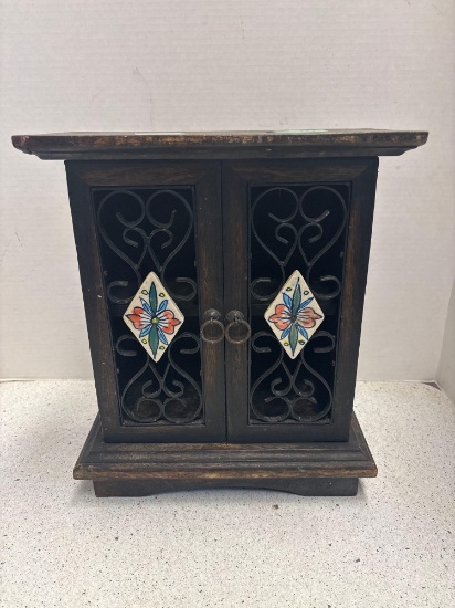 opinion style cabinet, iron, and porcelain