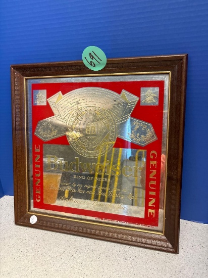 Budweiser beer sign mirror