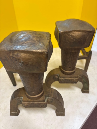 antique arts and crafts, fireplace andirons