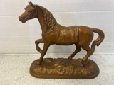 Metal horse figurine statue