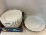 12 Williams Sonoma everyday, white dinner plates