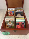 baseball cards in case