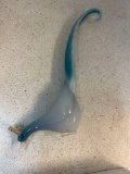 Murano Italy, art glass bird with long tail