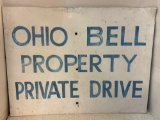 Ohio Bell property Private Drive metal sign