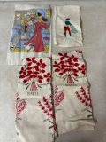 vintage linen hand towels
