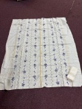 Vintage violet tablecloth with napkins