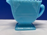 WestMoreland blue glass creamer