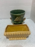 Hull and brush pottery planters