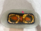 Hanna bahral look, fused art glass plate
