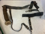 Knights of Columbus antique belt, and sword hangers