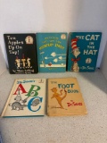 Five Dr. Seuss books see pictures for description