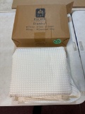 New Pacific home fashion king-size white woven blanket