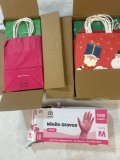 New gift bags and 100 Nitrile Gloves