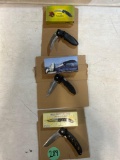 three pocket folding knives