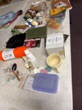 Miscellaneous yarn, rocking horses, religious, etc.