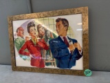 Phil Berry Midcentury Original Watercolor signed by artist professionally framed