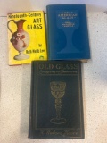 3 books on glass