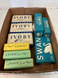 Nine vintage bars of soap