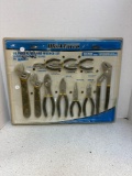 Tools, wrench set, pliers, new old stock