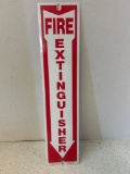 fire extinguisher metal sign