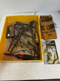 Old hand tools, and big brass lock