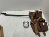 Russian ammo pouches, double oil compartment, bayonet
