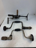 Antique breast Drill, Carpenters braces, both Stanley