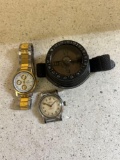 AQUASTAR divers wrist compass and two wrist watches