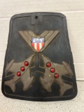 vintage patriotic flying bicycle mudflap