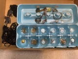 vintage costume jewelry and military pins