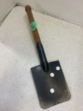 East German field shovel, bat logo, 1950s entrenching tool