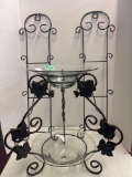 Glass iron centerpiece wall mount towel holders
