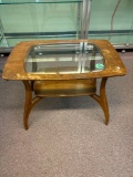 Mid-century modern walnut side table or coffee table